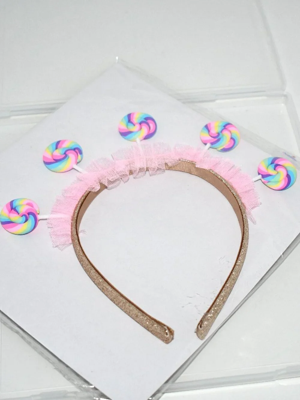 EXCEART Lollipop Headband, Colorful Candy Costume Party Headdress, NWT